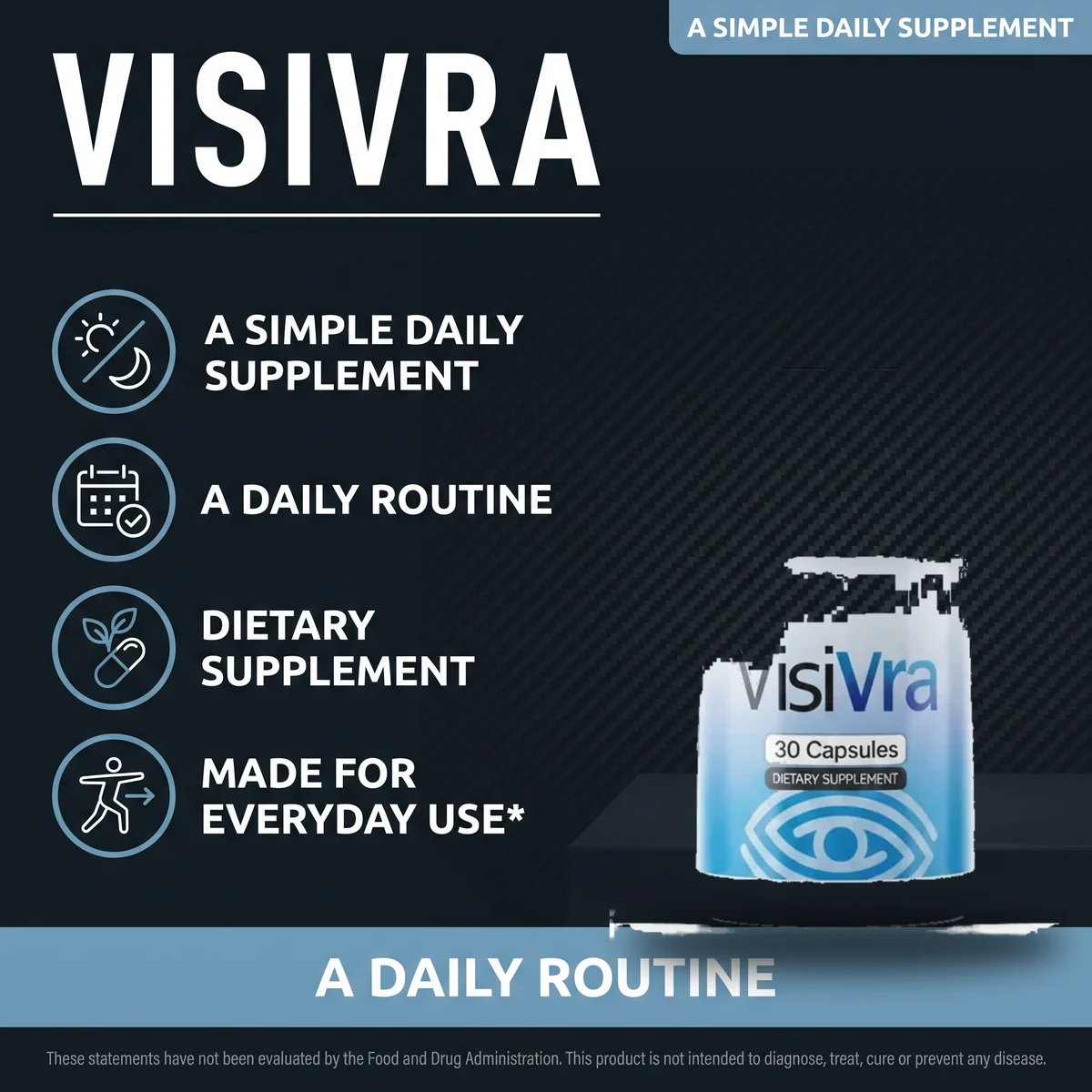 Visivra eye supplement: a simple daily dietary supplement made for everyday use