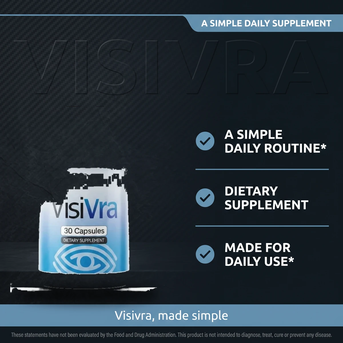 Why Visivra: a simple daily routine eye supplement with lutein and zeaxanthin